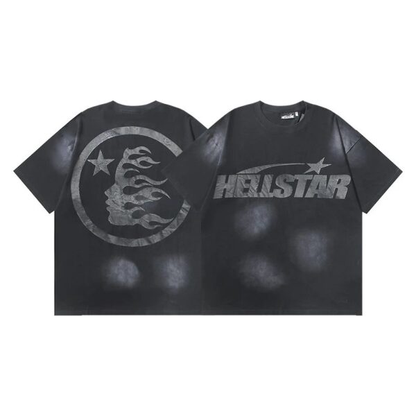 Kakobuy Hellstar American hipster high street washed old vintage print t-shirt