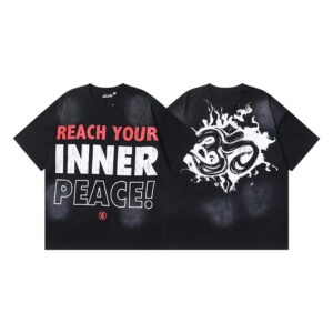 Kakobuy Hellstar American hipster high street washed old vintage print t-shirt