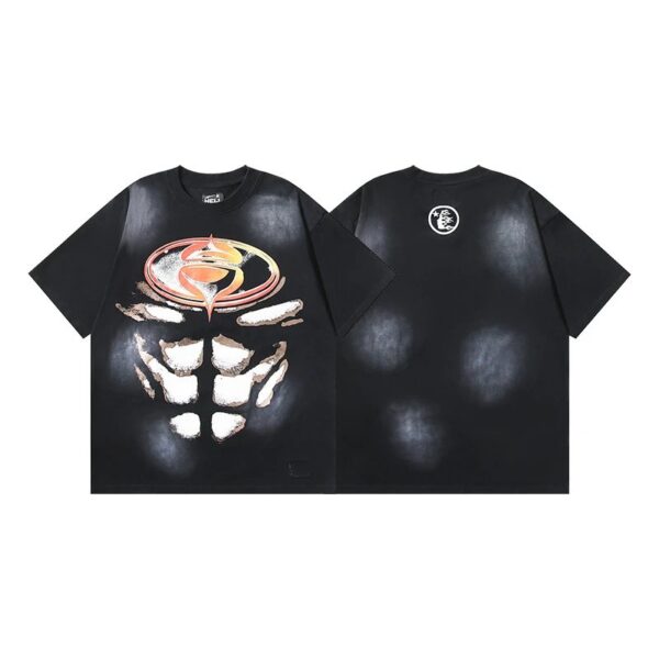 Kakobuy Hellstar American hipster high street washed old vintage print t-shirt