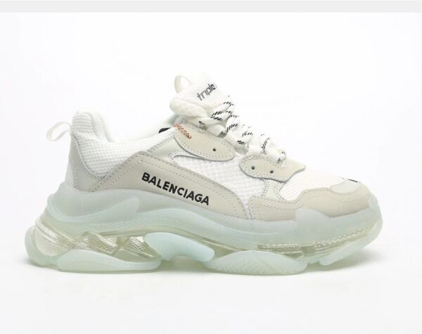 Kakobuy BALENCIAGA second generation ins heightened daddy shoes Rice White