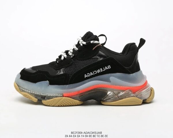 Kakobuy BALENCIAGA 2nd generation ins heightened daddy shoes Black Red