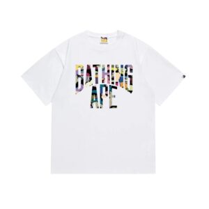 Kakobuy BAPE Multicolor Camouflage Printed Graphic Letter Short Sleeve T-Shirt