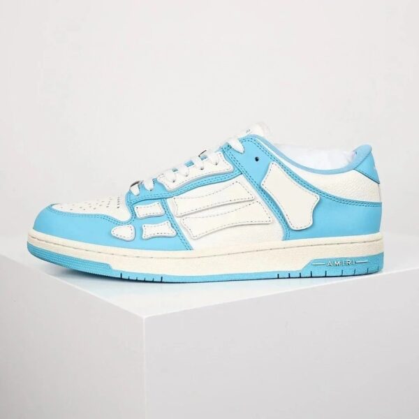 Kakobuy AmiriSkeleton Low-Skel top Sneakers North Carolina Blue Bone