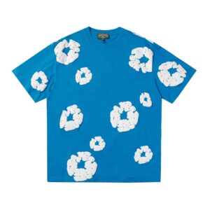 Kakobuy DENIM TEARS Foam Printed High Street Short Sleeve Sky Blue