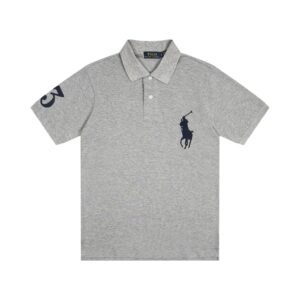 Kakobuy Ralph Lauren Henley Collar T-Shirt Gray
