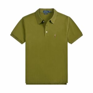Kakobuy Ralph Lauren Henley Collar Embroidered Logo T-ShirtFluorescent green