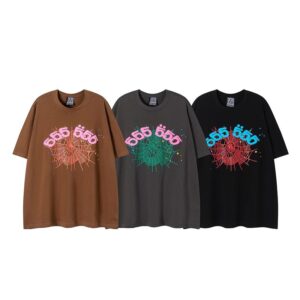 Kakobuy Sp5der cotton T-shirt printed spider web logo