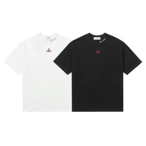 Kakobuy Vivienne Westwood cotton T-shirt embroidered planet small logo
