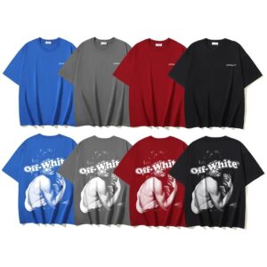 Kakobuy OFF-WHITE cotton T-shirt Bacchus portrait logo