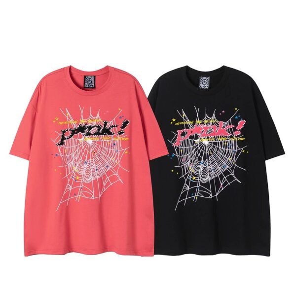 Kakobuy Sp5der cotton short sleeve T-shirt printed spider web logo