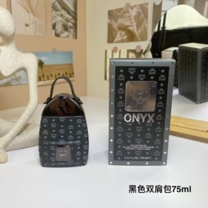 Kakobuy MCM Black Leather Perfume & Matching Bag Set