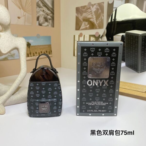 Kakobuy MCM Black Leather Perfume & Matching Bag Set