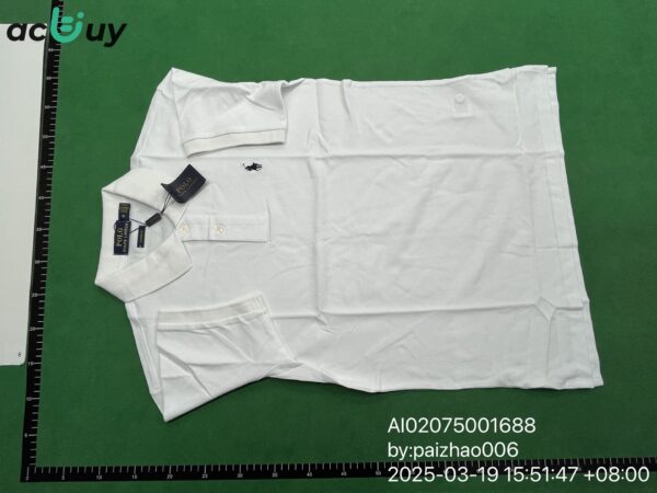Kakobuy Ralph Lauren Henley Collar Embroidered Logo T-Shirtwhite
