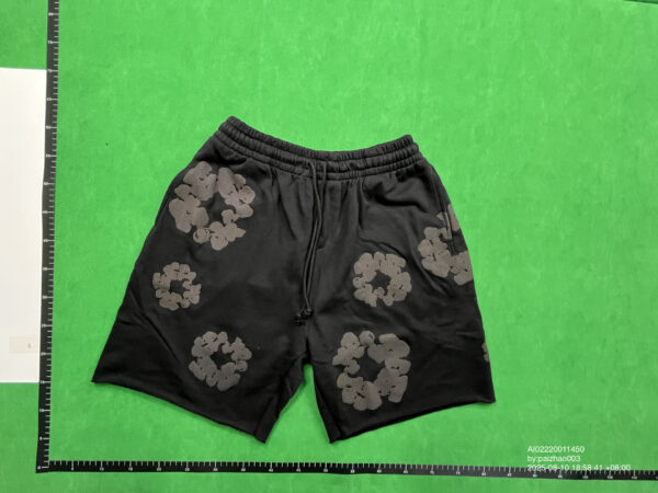 Kakobuy DENIM TEARS Foam Print High Street Shorts Black Gray
