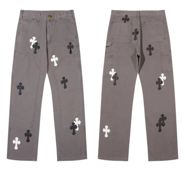 Kakobuy Chrome Hearts Cross Denim Patch Jeans