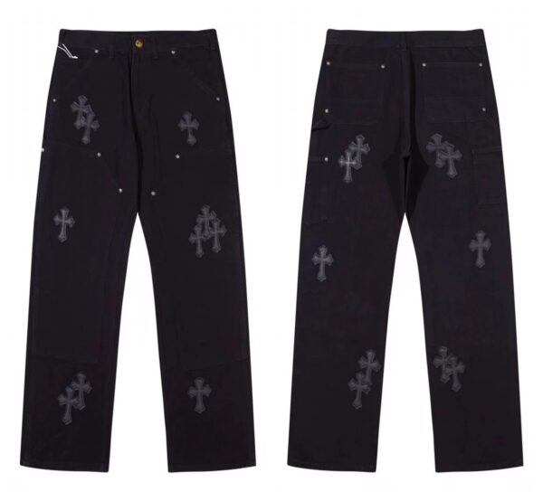 Kakobuy Chrome Hearts Cross Denim Patch Jeans