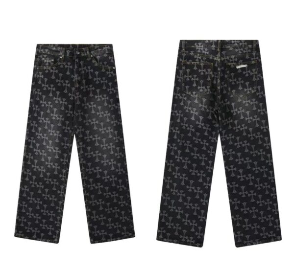 Kakobuy Chrome Hearts Cross Denim Patch Jeans