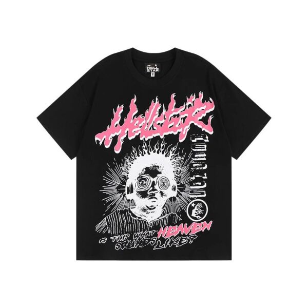 Kakobuy Hellstar High Street American Street Hip Hop Peplum Printed Short Sleeve T-Shirt