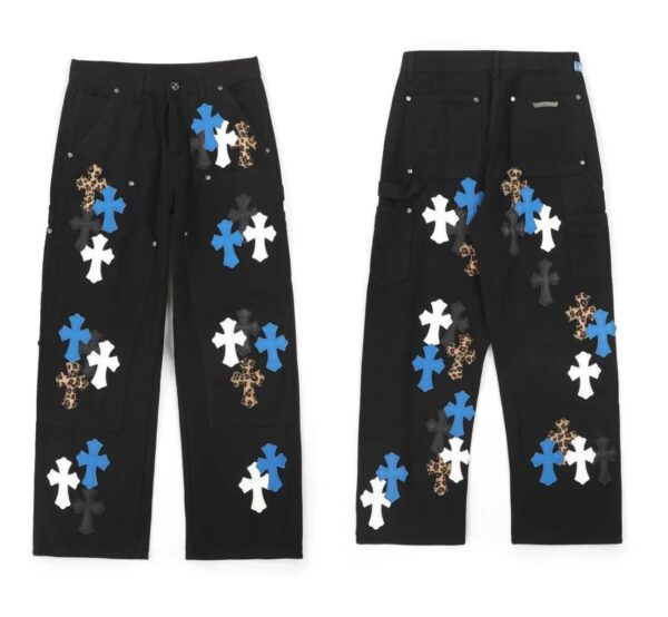 Kakobuy Chrome Hearts Cross Denim Patch Jeans