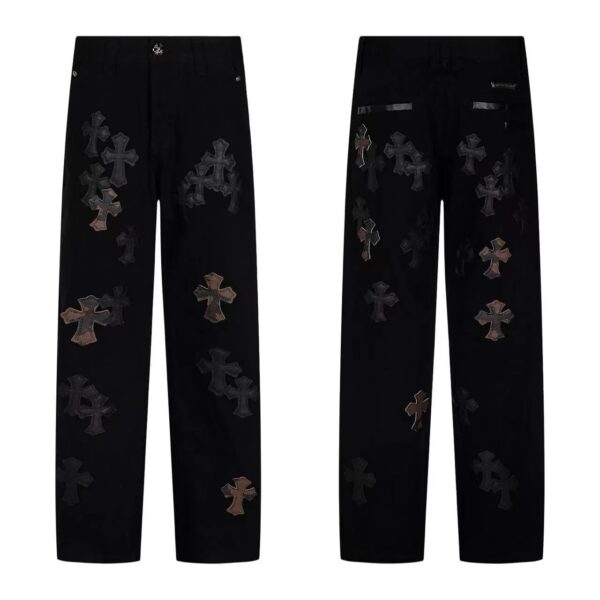Kakobuy Chrome Hearts Cross Denim Patch Jeans