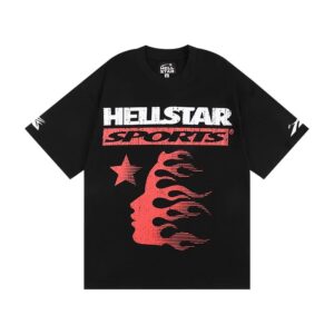 Kakobuy Hellstar High Street American Street Hip Hop Peplum Printed Short Sleeve T-Shirt
