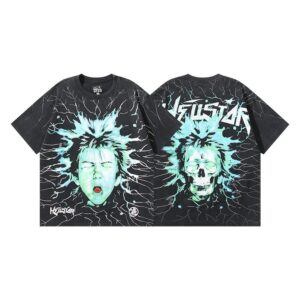 Kakobuy Hellsta Hip Hop Print High Quality Pure Cotton Short Sleeve Shirt