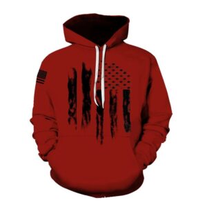 Kakobuy New 3D printed American flag pattern fashion sweatshirt