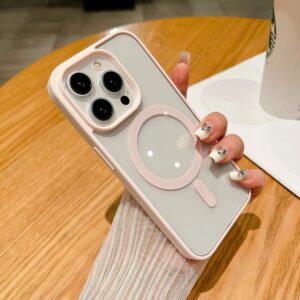 Kakobuy Apple Transparent Magnetic Electroplated Frame Phone Case