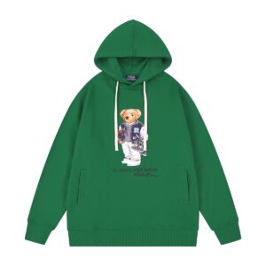 Kakobuy Ralph Lauren Paul Bear Hooded Cowhide Pullover Sweatshirt