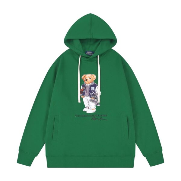 Kakobuy Ralph Lauren Paul Bear Hooded Cowhide Pullover Sweatshirt
