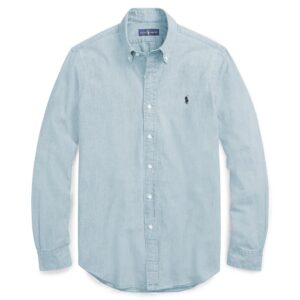Kakobuy Ralph Lauren Men's Classic Solid Color Denim Shirt
