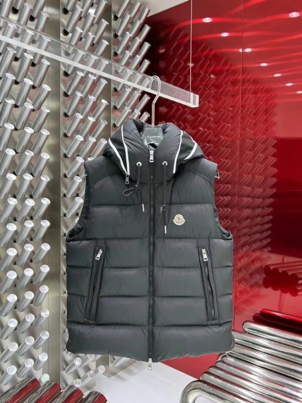 Kakobuy Moncler White Duck Down Multi-Color Hooded Vest