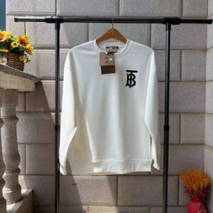 Kakobuy Burberry Printed Logo Crewneck Sweatshirt White