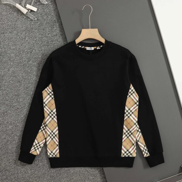 Kakobuy Burberry Classic Check Crewneck Sweatshirt Black
