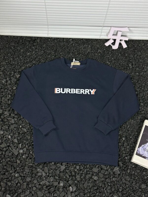 Kakobuy Burberry Printed Letter Crewneck Sweatshirt Blue