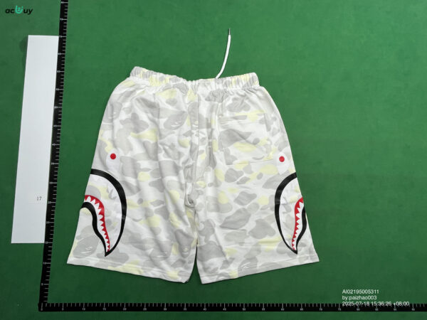 Kakobuy bape shark camouflage casual shorts