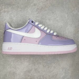 Kakobuy Nike Air Force 1 Patent Leather Purple and Pink Colorway Sneakers