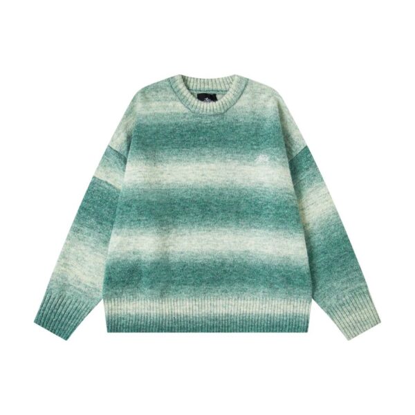 stussy American Streetwear FW25 Vintage Gradient Print Sweater Unisex Style