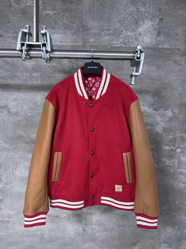 Louis Vuitton 25SS New Patchwork Leather Full-Print Logo Monogram Baseball Jacket Unisex Style Acne Studios FW25 Graffiti Denim Jacket RIMOWA Chinese New Year Special Edition - Louis Vuitton 25SS New Patchwork Leather Full-Print Monogram Baseball Jacket Unisex