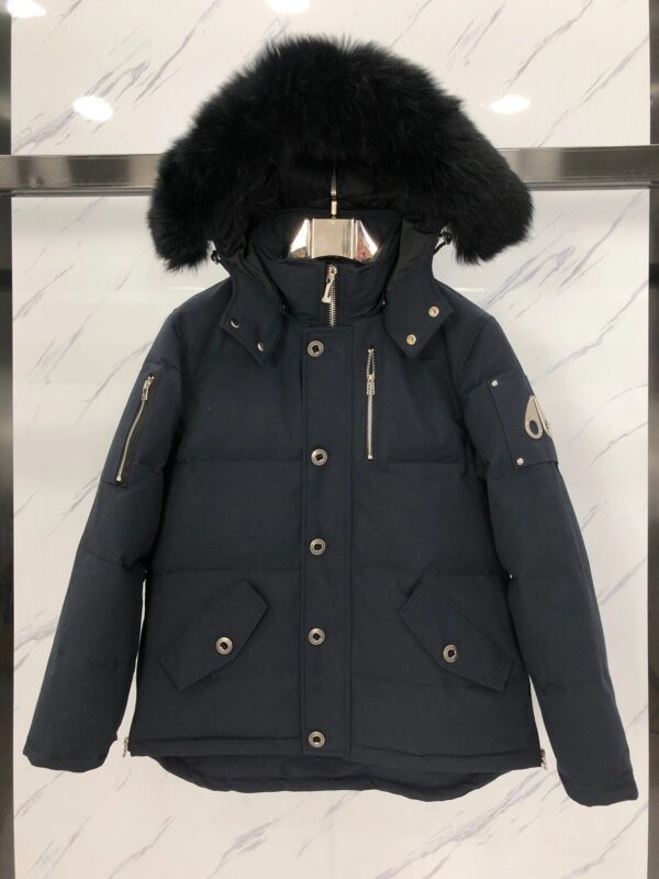 Moose Knuckles Deep Blue Workwear-Style Down Jacket