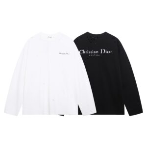 Christian Dior Deconstructed Long-Sleeve T-Shirt Black & White 2024