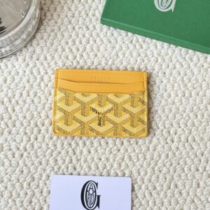 Goyard Lemon Yellow Classic Card Holder - French Commuter Aesthetic
