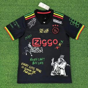 otherJersey Reggae Graffiti Soccer Jersey - Black Striped Edition