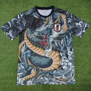 Japanese Streetwear Dragon Ascending Waves Print Short-Sleeve T-Shirt