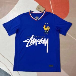 Stussy Blue Soccer Culture Jersey Retro Street Cool