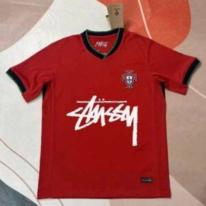 Stussy Portugal-Themed Red Sports Jersey