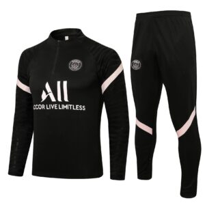 Paris Saint-Germain Black Training Set with Pink Stripes