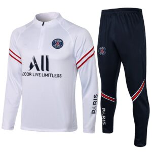 PSG New Training Set White Navy Stripes