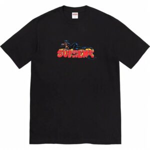 Supreme Black Catwoman Print Oversized Streetwear T-Shirt