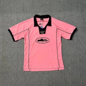 CorteizJersey 99LS Pink Polo Shirt Streetwear Oversized Top